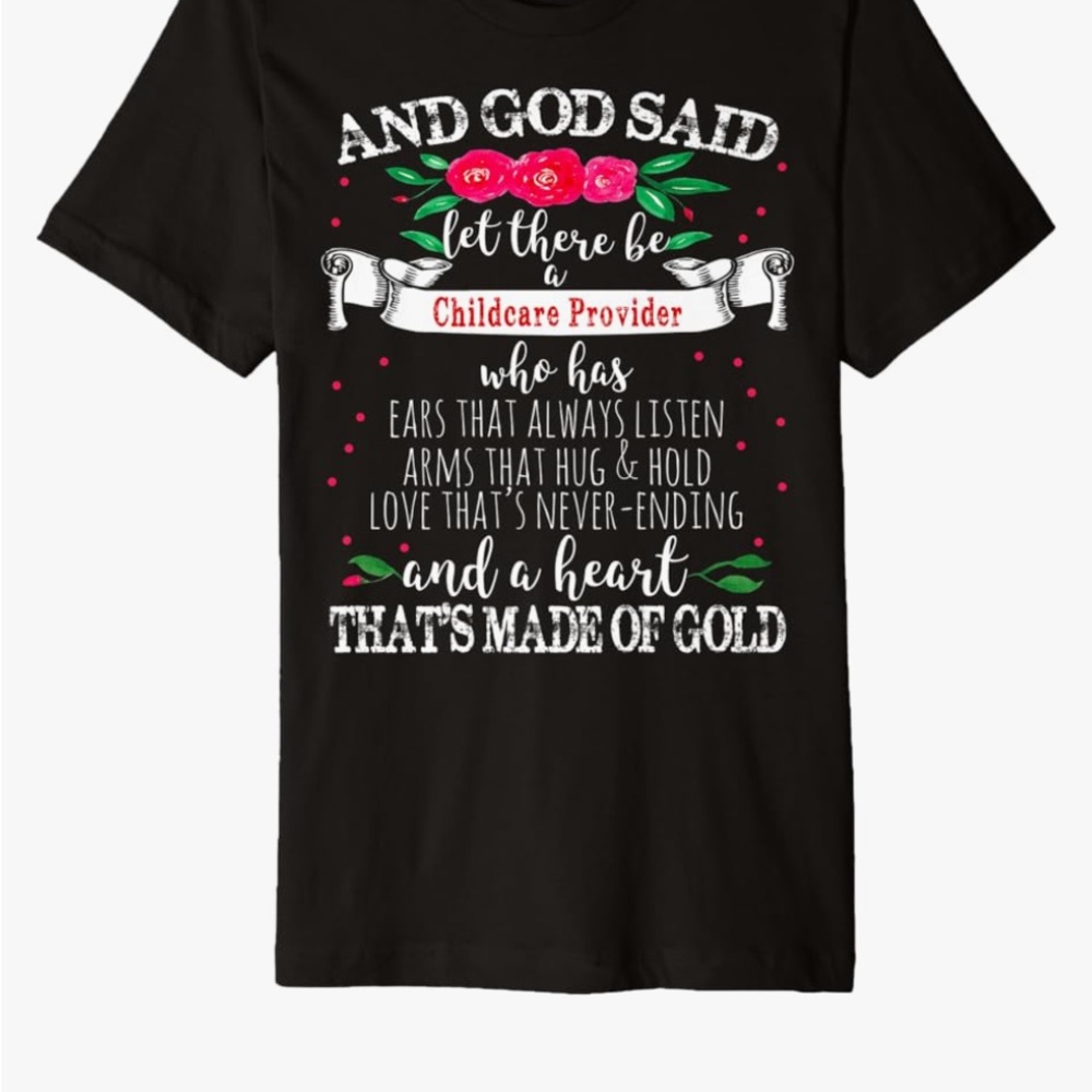 BOGO‼️Black Graphic Teacher Childcare Provider Gifts  T-Shirt #504